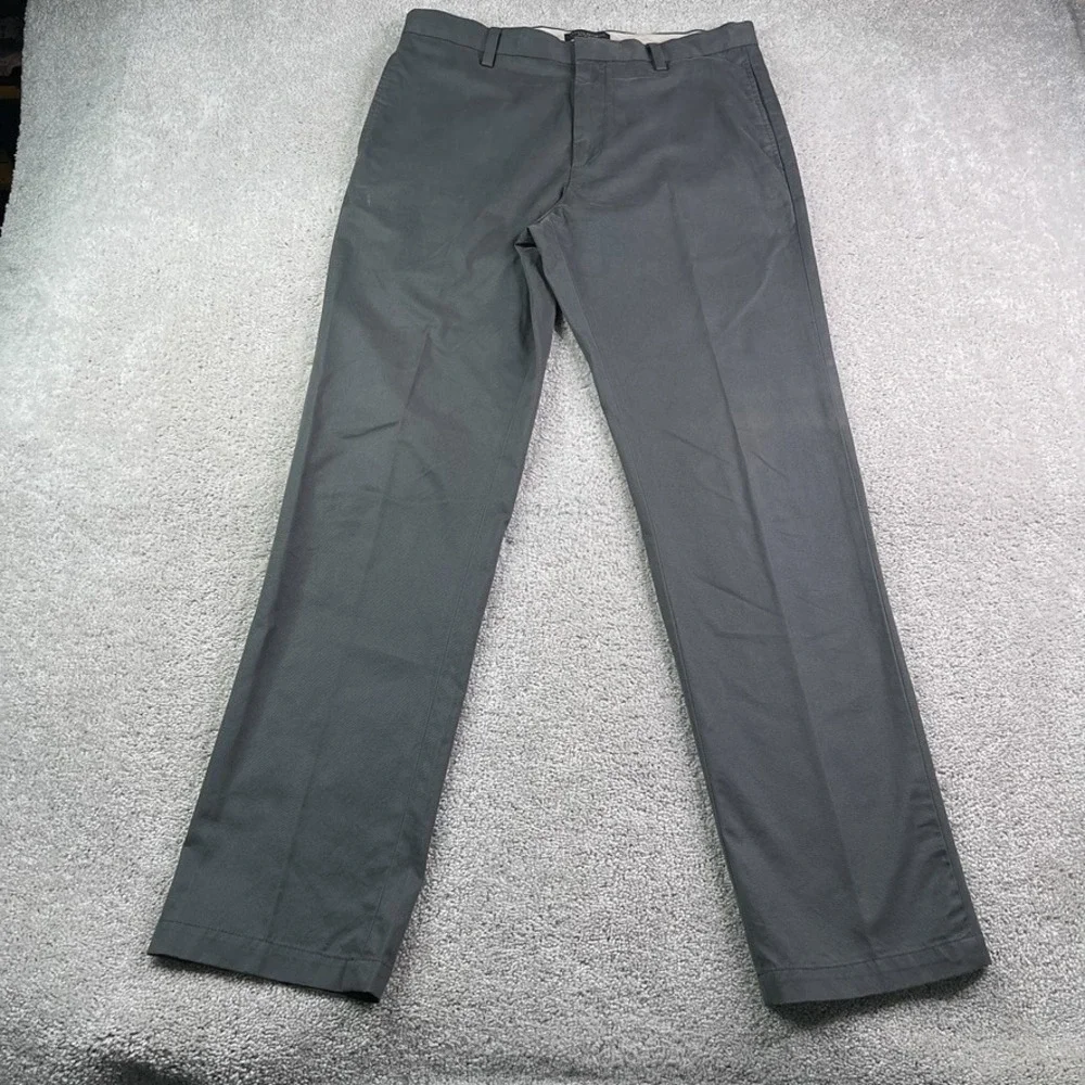 Banana Republic Pants Mens 33x34 Gray Gavin Chino Straight Leg Cotton Business